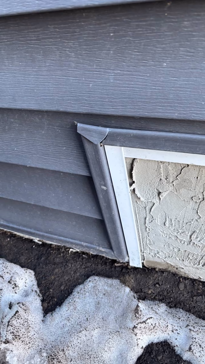 Lifted base trim — before repair